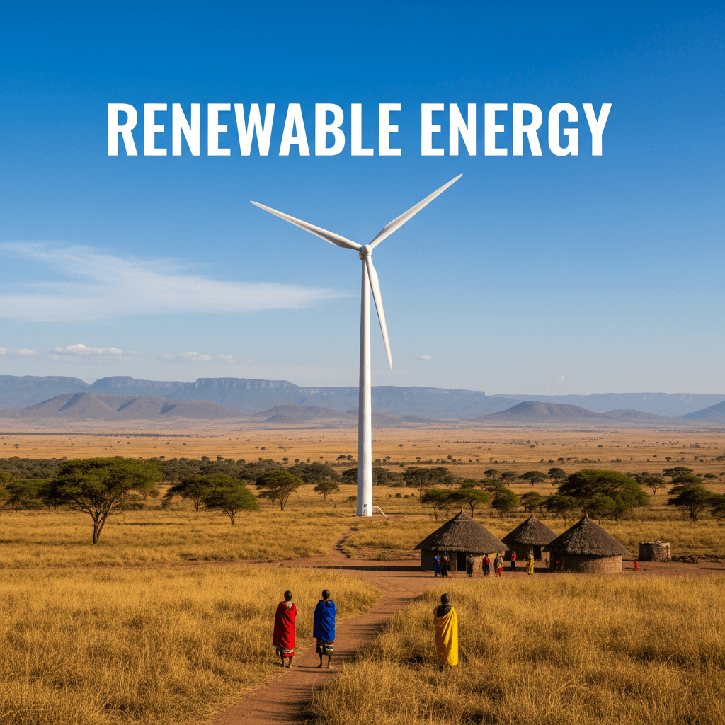 Éolienne installée en zone rurale près de Dschang